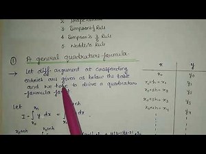 A General Quadrature Formula |Numerical Integration |#numericalanalysis