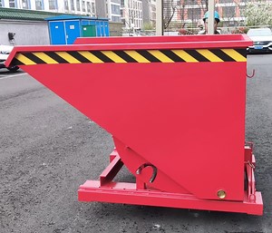 [Hot Item] Forklift Penanganan Limbah Forklift Tipper Metal Hydrlift Tempat Sampah