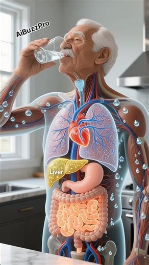 How warm water moves through your digestive system | what happens when you drink water 3D animation
