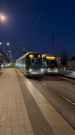 [RATP]Tramway T6 Croisement de Transhlor STE6 By Night #ratp #tramway #videoshort #tram #night