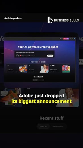 Business Bulls | AI on Instagram: "Adobe just dropped the biggest @AdobeFirefly update of the year at the world’s biggest creativity conference, MAX 2025. Firefly and Creative Cloud Pro subscribers now get unlimited AI image and video generations with Firefly, OpenAI, Google, and more, all in one place, till Dec 1. Creativity just went infinite. #Businessbulls #AdobePartner"