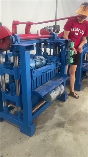 small manual single phase power interlocking hollow concrete block making machine for sale #shorts