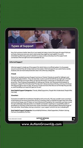 Support Network Toolkit - Types of Support #shorts
