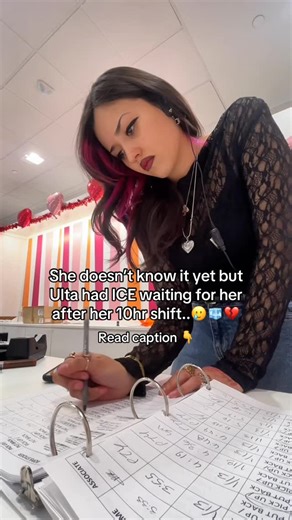 Emma 💕 on Instagram: "So I got fired from Ulta 4 days ago, and that’s not even the worst part. After working a 10 hour shift on my feet, I walked out to the parking lot to find ICE agents waiting behind my car. My manager had called them because I finally stood up for myself and demanded the unpaid overtime they’d been “glitching” out of my paycheck for months. So they tried to have me deported just so they wouldn’t have to pay me what I earned…little did he realize I’m legal. That’s when I rea