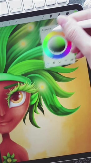 Новый уровень работы в программе ProCreate! Программа платная на iPad! #art #procreate #ipad #ipadpro #графическийпланшет #procreatetutorial