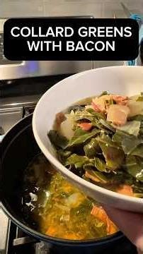 Southern Collard Greens with Bacon #shorts