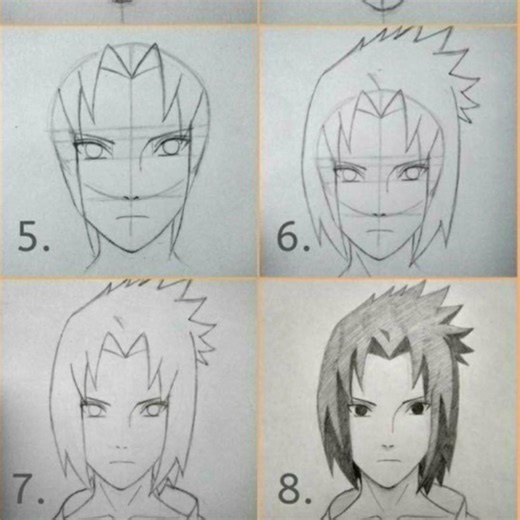 How to Draw Sasuke Uchiha Easy 🔥 | Step-by-Step Anime Drawing #shorts