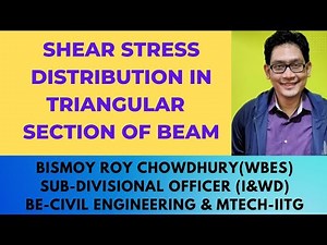 31. Shear stress distribution in triangular section ■ Maximum, avg shear stress & its position