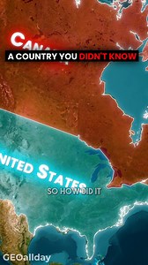 Country Between USA & Canada 🇺🇸🇨🇦 #usa #canada #history #Amazing #geography #map #mapping #Amazing #travel #reelsfacebook #short | Geo All Day