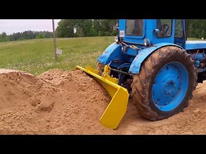 Proto 1 of 4 (in action): heavy duty 3 point hitch dump bucket designed for mid size tractor
