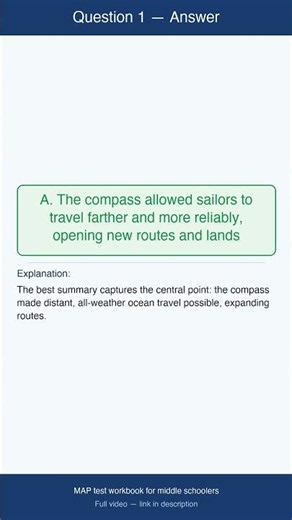 MAP test Middle schoolers practice question 1 #quiz #shorts #practice #learning #learningenglish