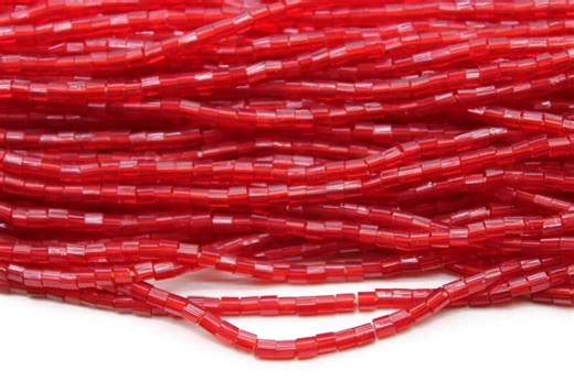 11/0 2 Cut Red Transparent | Hex Cut Seed Beads | Full Hank | *tr-a7/s93. - Etsy