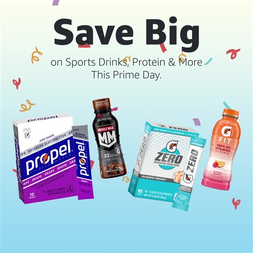 Save Big on Sports Drinks, Protein & More This Prime Day. | SaveDotCom