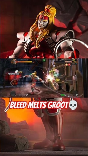 Omega Red vs Groot 🌱 Insane Bleed Damage! | MCOC Shorts #mcoc #omegared
