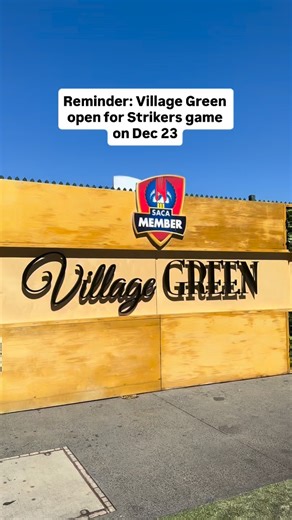 South Australian Cricket Association on Instagram: "Missing the Village Green? Get down to the Strikers game on Dec 23 to enjoy all the action - on and off the pitch!"