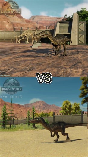 Baryonyx release animation Jurassic World Evolution 2 VS Jurassic World Evolution 3 #shorts
