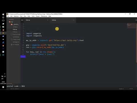 Python Tutorial - || Track location from IP address || Geolocation geoip2 || Hacking/Info-Sec ||