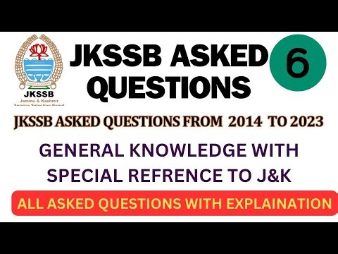JKSSB PREVIOUS YEAR PAPER | JKSSB ASKED QUESTIONS JKSSB VLW JKSSB FORESTER#jkssbvlw#jkssbforester