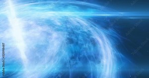 Beautiful spiral galaxy Cosmic backgroundFormation of star clusters in deep space Optical lens flare 4k animation footage