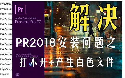 （自存）PR2018安好后打不开且有一个白色crash文件
