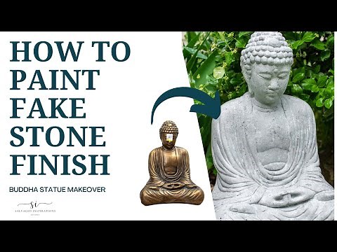 How To Paint Fake Stone Buddha Makeover