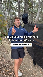 Watch how easy it is to set up a Nakie Rain Tarp—instant protection from the rain, wherever you go! ⛺🌧️ ⚖ Ultralight - Weight less than a kilo 📏 Massive Coverage – A spacious 3m x 3m ➿ Hassle-Free Setup – No knots needed 🌍 Made from 54 recycled plastic bottles 🌳We plant 4 trees for every purchase Free Shipping Lifetime Warranty ⏳ Hurry – Limited stock available! | Nakie
