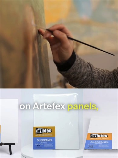 Elizabeth Zanzinger's constant experimentation led her to working on Artefex panels, aluminum composite material, which is a highly versatile surface that is nearly impervious to environmental effects. You can cut them with a box cutter, and they can be prepped for all kinds of painting. Saving you time so you're not spending days trying to get set up. She does'nt waste time and just gets into the painting cause they're ready to paint.