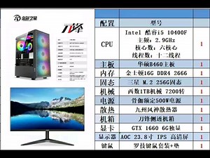 推荐款全新台式机 设计,网络游戏并用的电脑配置16G内存运行，6G独显显卡，流畅各大网络游戏和设计、视频剪辑