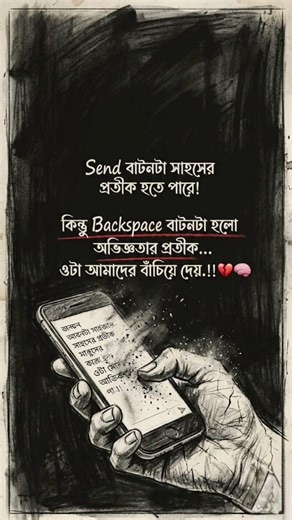Send vs Backspace: জীবনের রূঢ় বাস্তবতা 📱 | Deep Meaning Quotes Bangla | Reality Status