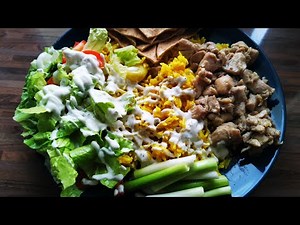 NYC THE HALAL GUYS MENU ➡ Chicken and Rice with white sauce