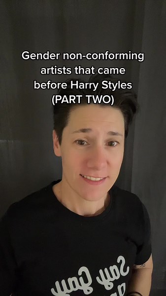 Who else should be on the list for part 3? #genderbend #transtok #gendernonconforming #nonbinary #eltonjohn #harrystyles #adamlambert #teganandsara #genderqueer #billyporter