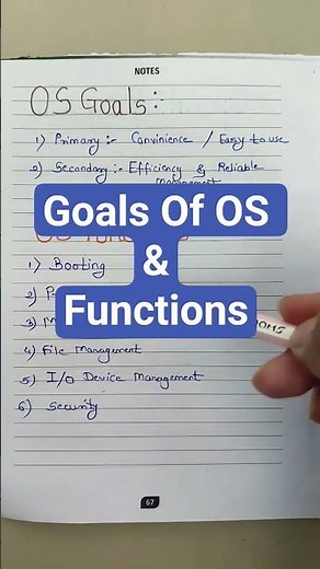 L2 - Goal of OS and Functions