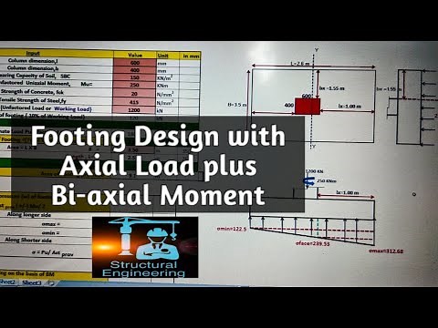 FOOTING DESIGN I AXIAL LOAD PLUS BI-AXIAL MOMENT- BY CIVIL SMART