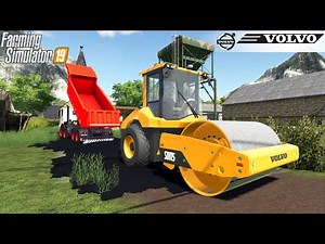 Farming Simulator 19 - VOLVO SD-115 ROAD COMPACTOR Construction Of A New Road