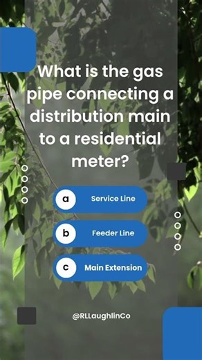 Trivia Question: What is the gas pipe connecting a distribution main to a residential meter?