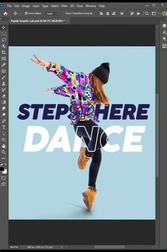 Text Knockout Effect in Photoshop | Easy Typography Trick 2026 #shorts #ytShorts #RajnikGraphicLab