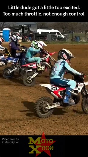 LITTLE DUDE COULDN'T CONTROL THE THROTTLE