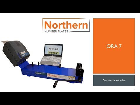 ORA 7 Number Plate Printer / Number Plate Making System Demonstration Video