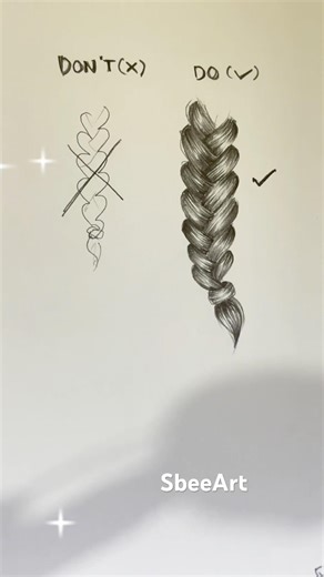 Easy way to draw braids ✨ #drawing #drawingtutorial #art #beginnerarttips #howtodraw #easydrawing