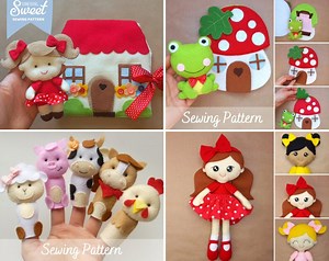 PDF Quiet Book Sewing PATTERN & Tutorial - Dollhouse Pattern, Felt Doll Pattern, Dress up Doll, Rag Doll With Clothes, Busy Book Template - Etsy