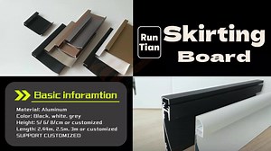 Home Flooring Cabinet Electric Plinth Skirting Kitchen Plinth Aluminum Baseboard with Led Lighting Strip