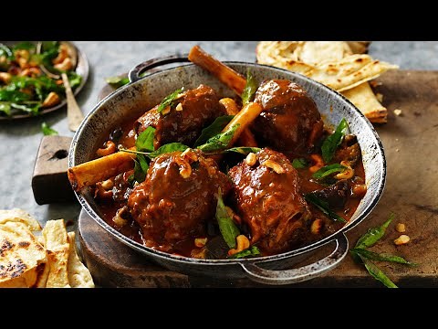 Slow Cooker Lamb Shank Curry recipe with homemade Roti
