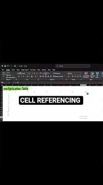 CELL REFERENCING IN EXCEL -MULTIPLICATION TABLE