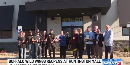 Buffalo Wild Wings reopens at the Huntington Mall