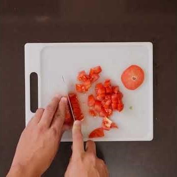 How to make pico de gallo (square cut)