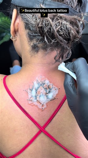 Beautiful lotus 🪷 back tattoo #fyp #trend #explore #nairobitiktokers #tattoo