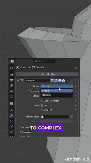 Blender Solidify Modifier Fix: Thickness Going the Wrong Way