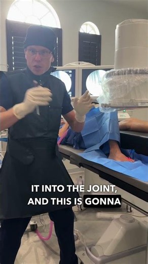 Doctor shows stem cell injection for toe pain #arthritis #shorts