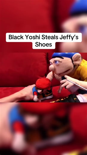 Jeffy gets new shoes and black yoshi wants to steal em #jeffy #sml #shoes