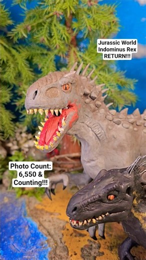 Jurassic World Rebirth Stop Motion - Hybrid Dinosaur Indominus Rex Roar Of Vengeance #shorts